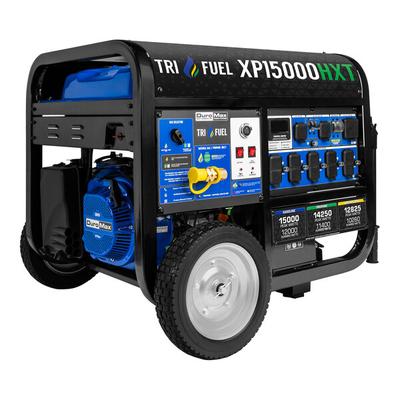 DuroMax XP15000HXT HXT Series 670 CC Tri Fuel Portable Generator with CO Alert - 15,000 / 12,000W, 120V/240V