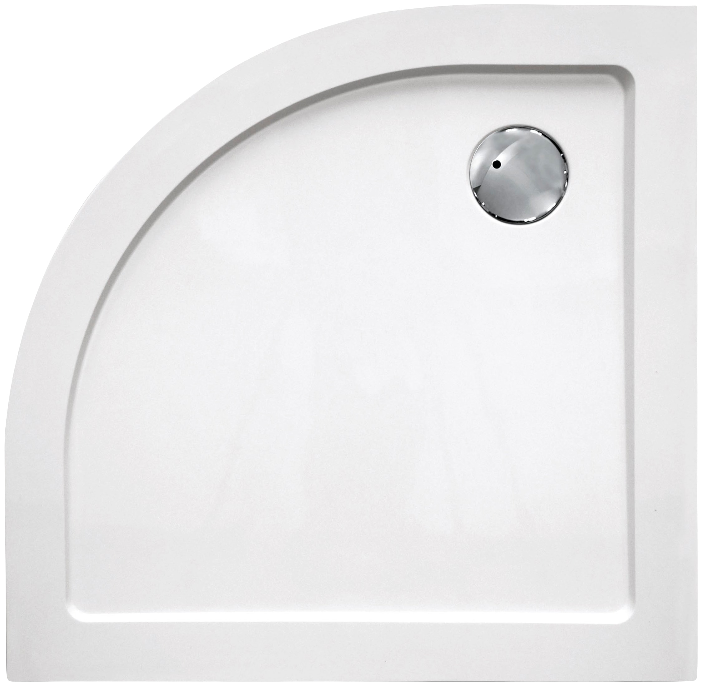 Duschwanne SANOTECHNIK "SMC", weiß, B:100cm H:3,5cm T:100cm, Duschwannen, rund, BxT: 100 x 100 cm