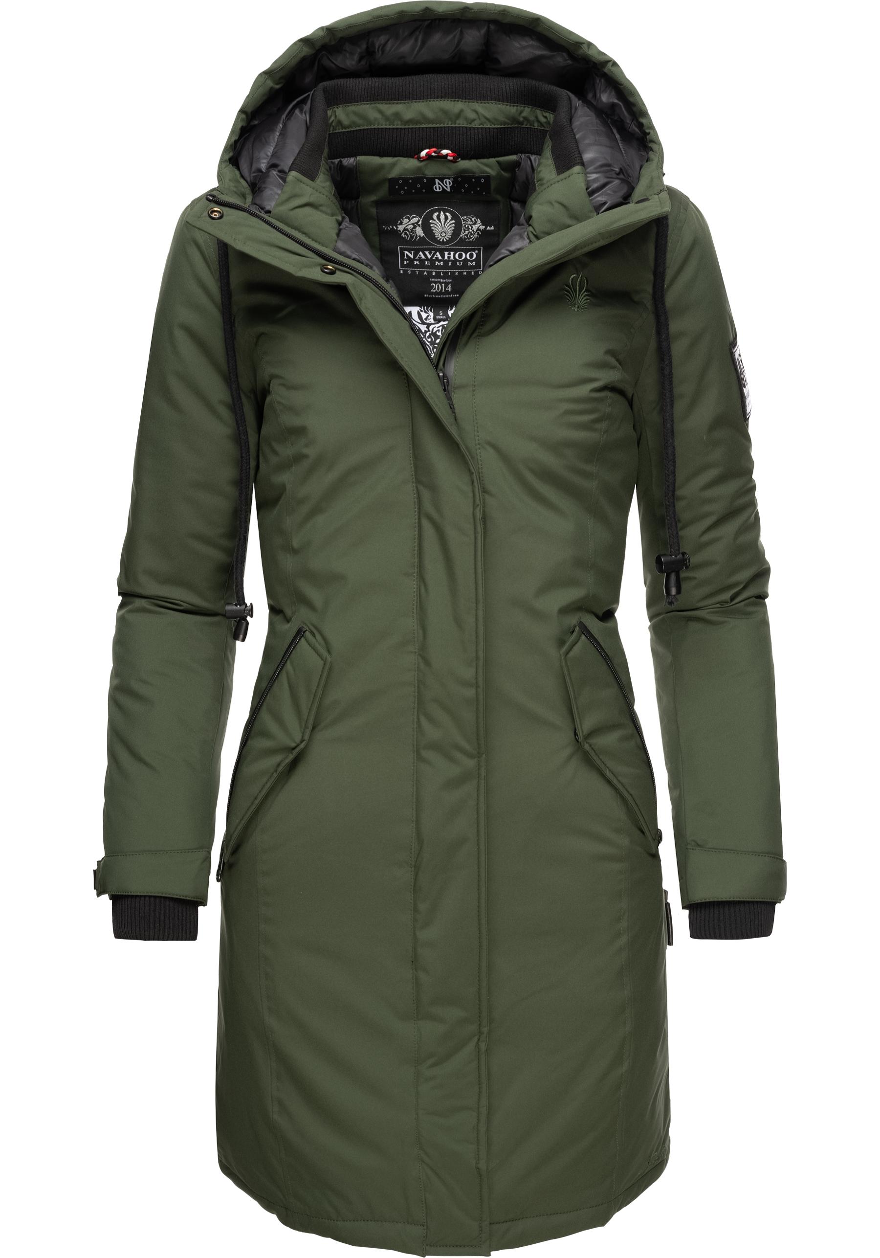 Wintermantel NAVAHOO "Letiziaa", Damen, Gr. XXXL(46), grün, Oberstoff: 100% Polyester, Futter: 100% Polyester, Wattierung: 100% Polyester, Ärmelfutter: 100% Polyester, tailliert ca. Mitte Oberschenkel, verstellbar Rippstrickbündchen mit... Image