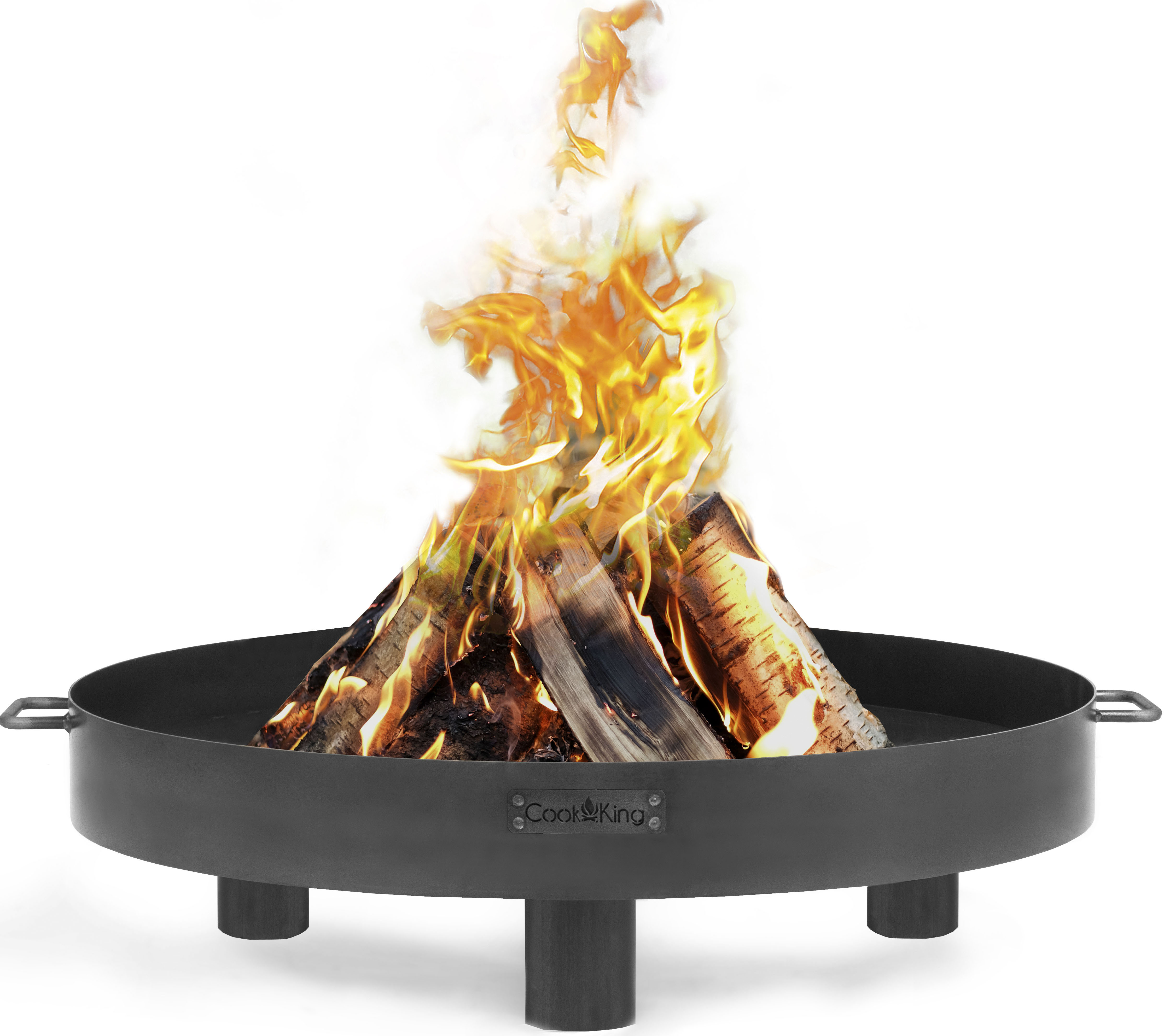 Feuerschale COOKKING "Tunis", schwarz, H:20cm Ø:70cm, Stahl, Feuerkörbe, Ø 60x20 cm