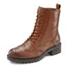Schnürboots LASCANA, Damen, Gr. 39, braun, Obermaterial: 100% Schafsleder. Futter: 75% Textilmaterial, 25% Schafsleder. Decksohle: 100% Synthetik. Laufsohle: 100% Synthetik, unifarben, modisch, Schuhe, Schnürstiefelette, Ankle Boots, Leder, Schnüren...