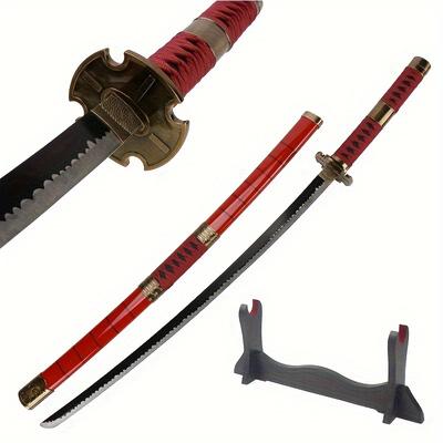 TEMU Anime Metal Stainless Steel Sword No Sharp With Sword Holder Cosplay Prop Gifts