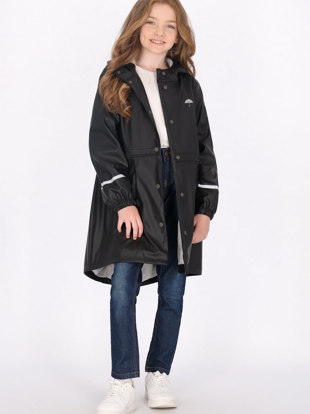Schmuddelwedda Regenmantel Mädchen schwarz, 122 Image
