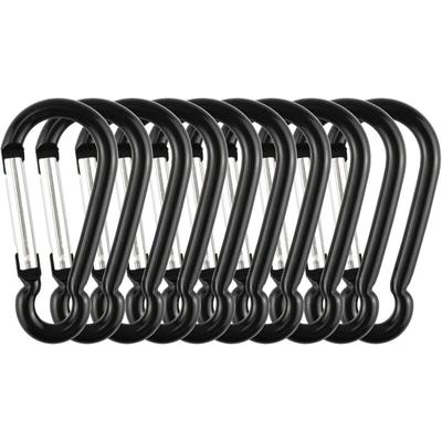 Sollbry - 10er-Pack Aluminium-Karabiner mit Karabinerhaken für Paracord-Schlüsselanhänger,