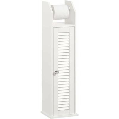 Sobuy - BZR49-W Freistehend Toilettenrollenhalter Toilettenschrank Badregal Badschrank