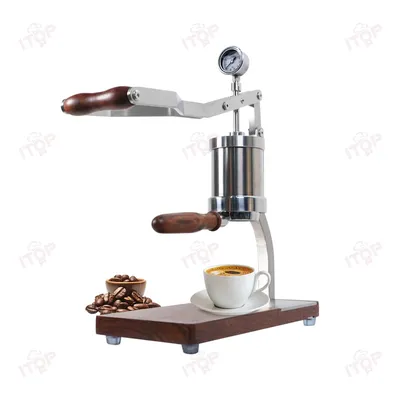 ITOP 58mm Hand-pressed Espresso Maker Coffee Machine with Pressure Gauge Handcrafted Coffee Maker 1-16 Bar