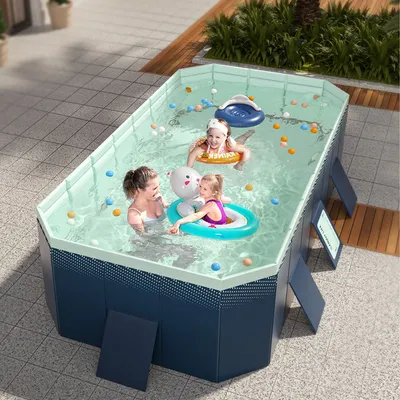 Backyard Pool Foldable Swimming Pool Foldable Swimming Pool Folding Oversize Bath Pool Inflation for Home Outdoor Kids Pool