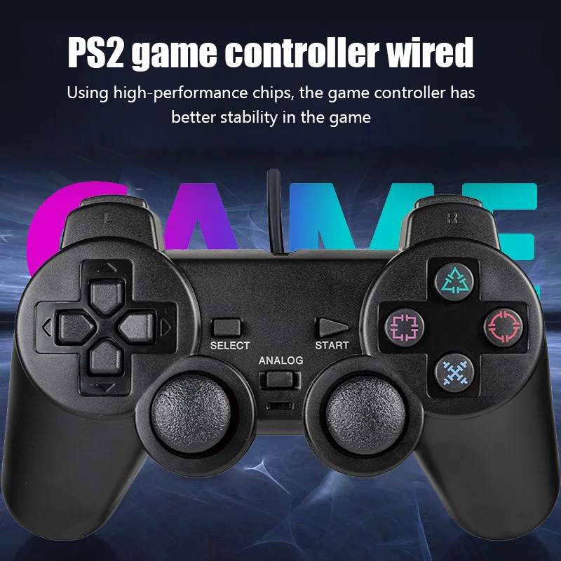 Wireless Gamepad for Sony PS2 Controller for Playstation 2 Console Joystick Double Vibration Shock Joypad USB Game Controle