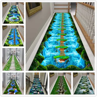 Large living room rugs Long corridor 3D children's bedroom floor kitchen mats home door