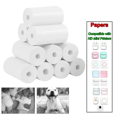 10 Rolls Mini Printer Paper, Thermal Paper Printer Paper for Pocket Thermal Printers For Kid Gift scrapbook Note Memo Study