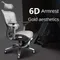 Stylish Aluminum Alloy Office Chair with Ergonomic Backrest, Adjustable Height, and Swivel Base for