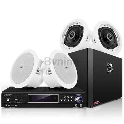 2.0-5.1 Channel Bluetooth Speaker Wooden Multimedia Home Theater Super Ceiling 3D Surround Subwoofer