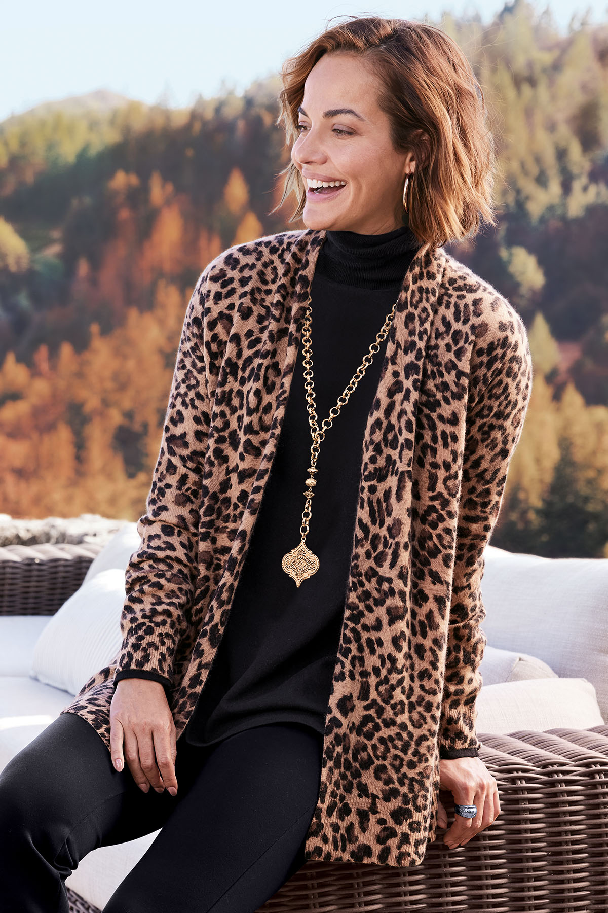 Sibyl Cashmere Printed Cardigan