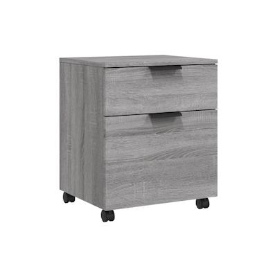 vidaXL Mobiler Aktenschrank mit Rollen Grau Sonoma 45x38x54 cm