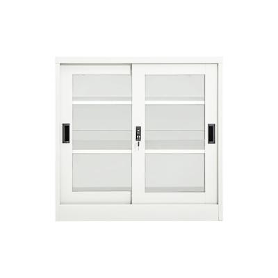 vidaXL Schrank mit Schiebetür Weiß 90x40x90 cm Stahl Image