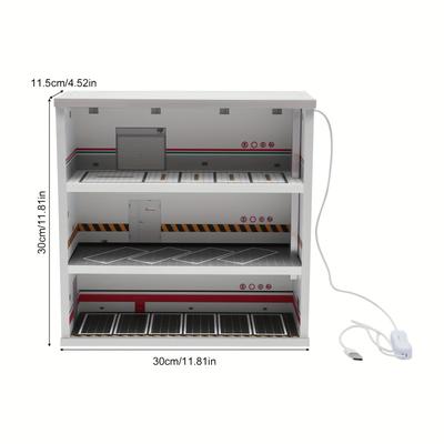 TEMU Garage Display Case Collectible Display Model Car Display Case For Scale Mini Car Parking Space Scene Collectible Gift Decoration 3 Layer Model Car Garage