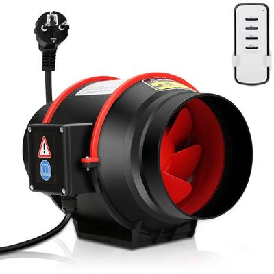 Rohrventilator 100mm Bad-Lüfter mit Fernbedienung Lüfter Leise Wandlüfter Abluftventilator Image