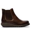 Fly London SALV Chelsea-Stiefel aus Leder für Damen, Braun, Keilabsatz