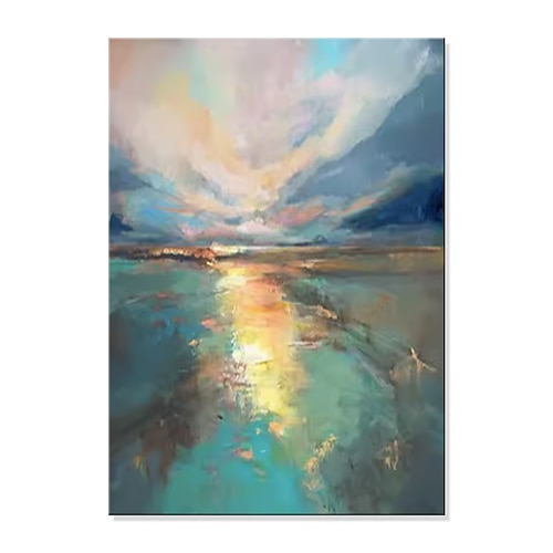 handgefertigte Ölgemälde Leinwand Wandkunst Dekoration moderne abstrakte Landschaft für Wohnkultur gerollt rahmenlose ungedehnte Malerei Image