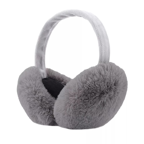 Ohrenschützer für den Winter, flauschige, faltbare Ohrenschützer, thermisch weiche, abnehmbare Ohrenschützer, Winter-Ohrenwärmer für Damen Image