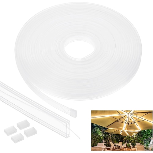 1 Set 500-1000 cm 5630 SMD SMD 5050 COB 5-24 V DIY Streifenlichtzubehör Silikagel Zubehör Durchsichtig für RGB LED Streifenlicht für LED-Streifenlicht Image