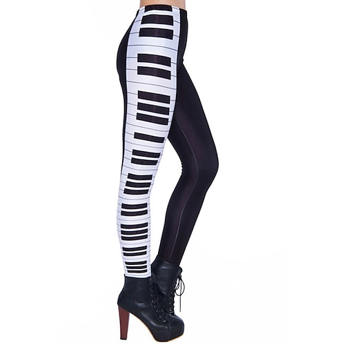 Per donna Collant Ghette Nero / Bianco Verde Blu Vita normale Casuale / sportivo Athleisure Fine settimana Yoga Stampa Elasticizzato Alla caviglia Comfort Cielo stellato Taglia unica / magro
