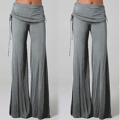 pantaloni da yoga a gamba larga da donna pantaloni a vita alta pantaloni da ballo a vita alta asciugatura rapida viola bianco nero yoga pilates danza sport abbigliamento sportivo microelastico