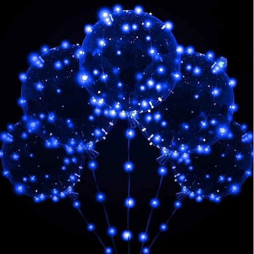 elegante Hochzeitsempfangsparty 10-teiliges LED-Ballon-Leuchtparty-16-Zoll-Bunte Ballons Hochzeitsbedarf Wohnheim-Partydekoration transparente Seifenblasendekoration Geburtstagshochzeit LED-Ballons Image