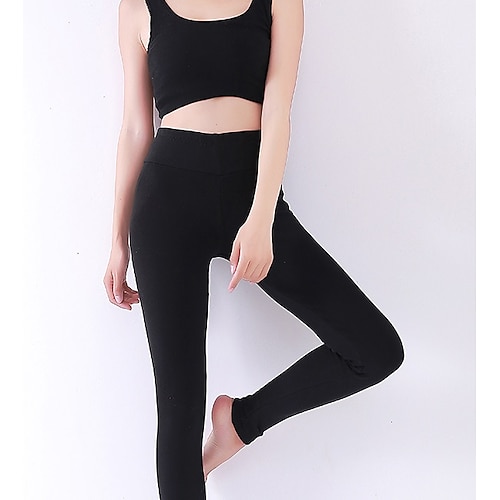 Per donna Collant Ghette Grigio scuro Rosa Melanzana Viola Vita alta Essenziale Morbido Palestra Yoga Elasticizzato Lunghezza intera Traspirabilità Tinta unica M (altezza 150-158) XL (altezza / magro