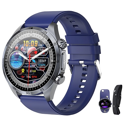 iMosi TK29 Smartwatch 1.43 Zoll Smartwatch Fitnessuhr Bluetooth EKG PPG Temperaturüberwachung Schrittzähler Kompatibel mit Android iOS Damen Herren Mediensteuerung Nachrichterinnerung Kamera Image