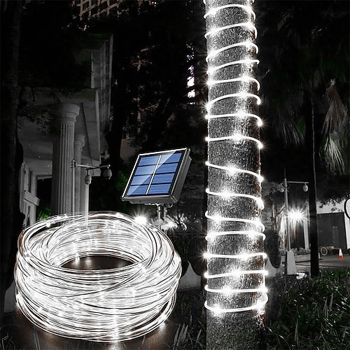 Solar Seillichter Außens wasserfeste LED-Röhrenlichter für Baum Außen Garten Hof Gehweg Dekor 1/2 Stück Image