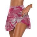 Per donna Gonne da tennis Gonne da golf Shorts da yoga Protezione Solare Vita Alta Yoga Fitness Gonna-pantaloncini Pantaloni Mimetico Rosa Rosso Blu Spandex Estate Gli sport Abbigliamento sportivo