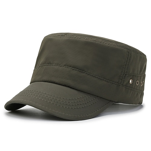 cappello da cadetto berretto dell'esercito di base cappello stile militare di tutti i giorni cappello camionista papà cappello militare piatto superiore regolabile classico berretto da baseball
