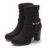 Stiefelette LASCANA, Damen, Gr. 36, schwarz, Obermaterial: 100% Textilmaterial. Futter: 100% Textilmaterial. Decksohle: 100% Lederimitat. Laufsohle: 100% Synthetik, unifarben, Flechtoptik, modisch, Schuhe, Stiefel, Boots mit Blockabsatz und...