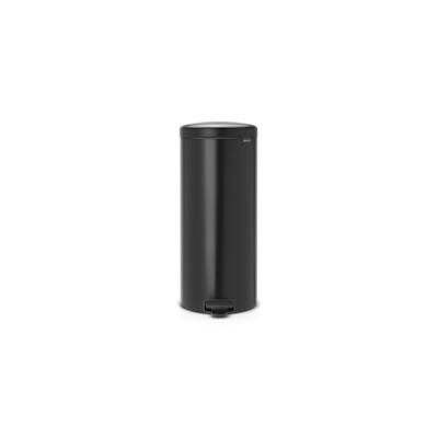 Brabantia Klassischer Tretmülleimer mit Soft-Verschluss | 30 Liter, HxBxT 67,9x29,3x38cm | Metall | Metallik Schwarz Image