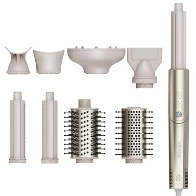 8 in 1 Curling Iron, Ceramic 1.25-Inch Curling Wand Set with 2 Barrels, 2 Brushes, for All Hair Types