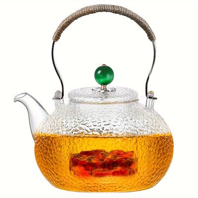 TEMU 44 Oz/1300ml Removable And Lid, Gas Stovetop Safe, Borosilicate Clear For And Tea (44 Oz)