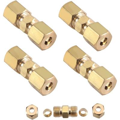 4 Stück Bremsleitungsverbinder 4,75 mm Bremsleitungsverbinder aus verzinktem Kupfer Image