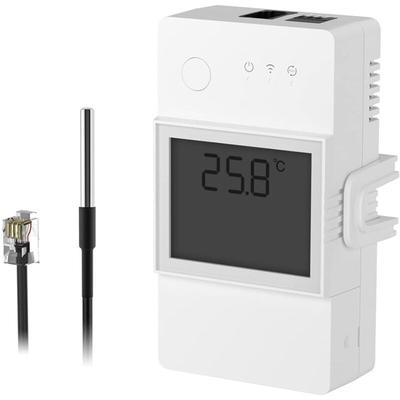 Th Elite 20A WiFi Smart Switch mit wasserdichtem Temperatursensor DS18B20, Fernbedienung über app,