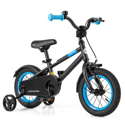 Costway Kids Bike with Adjustable Handlebar and Saddle Black-12 Inches