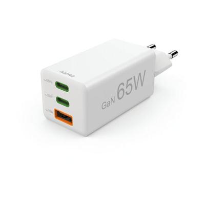 Hama Schnellladegerät 2x USB-C PD / 1x USB-A weiß