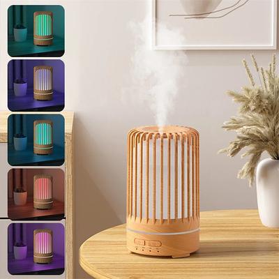 Air Humidifier Aromatherapy Machine Bird Cage Ultrasonic USB Humidifier Essential Oil Diffuser With Colorful Night Lights