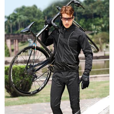 Nuckily Men's Cycling Jacket with Pants Winter Thermal Warm Fleece Lining Windproof Breathable Bike Pants Clothing Suit Mountain Bike MTB Road Bike Cycling City Bike Cycling Black Royal Blue Red Bike