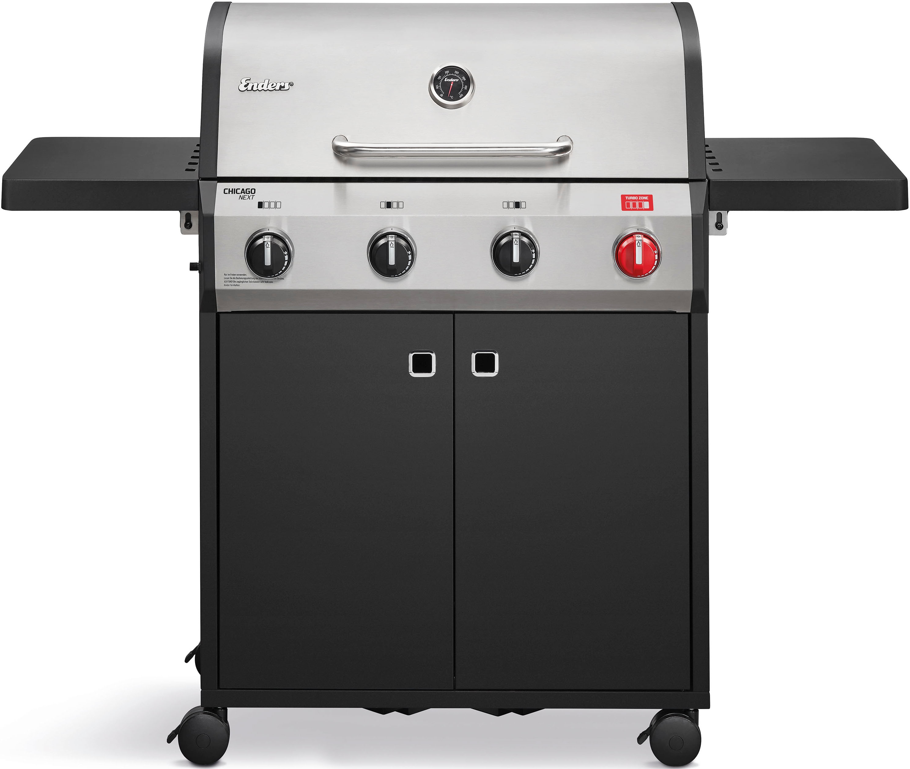 Gasgrill ENDERS "Chicago Next 4 R Turbo", schwarz, B:134,5cm H:108cm T:51cm, Grills Image