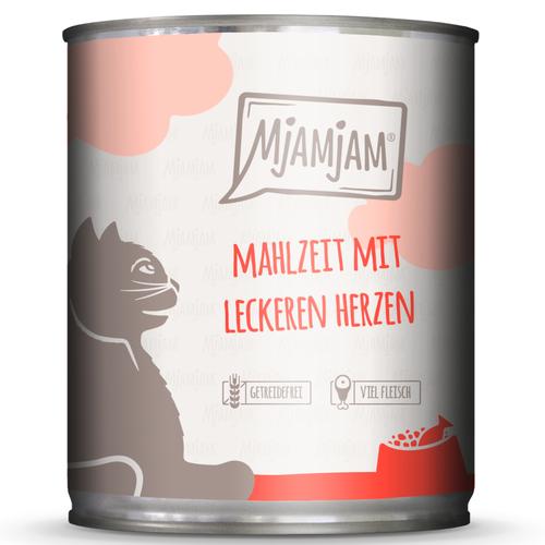 6x 800g MjAMjAM Mahlzeit mit Herzen Katzenfutter nass