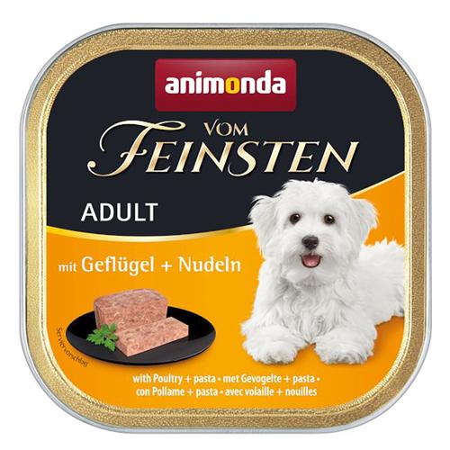 Sparpaket 44x150g mit Geflügel & Nudeln animonda vom Feinsten Adult Hundefutter nass