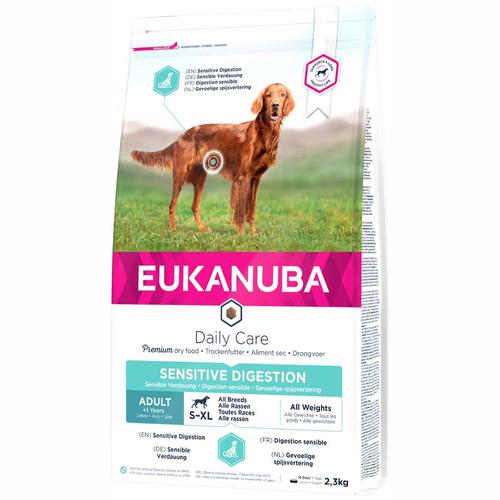 Sparpaket: 2x 2,3kg Eukanuba Daily Care Adult Sensitive Digestion Hundefutter trocken