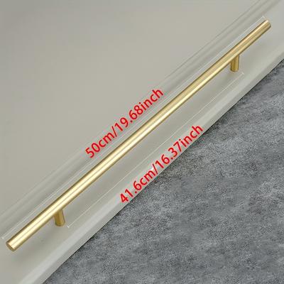 "TEMU Modern & Golden Extended Handle - Aluminum Alloy, 20"/24" Length For Coat Cabinets, Shoe Storage, Bathroom Doors - Includes Screws" Image
