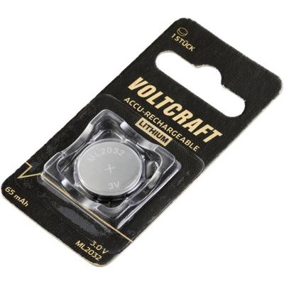 Voltcraft - Knopfzellen-Akku ml 2032 Lithium 65 mAh 3 v 1 St. Image