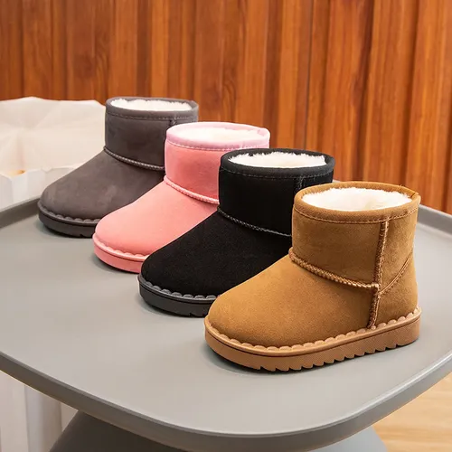Bottes de neige pour enfants, Style concis, peluche épaisse, bottes courtes d'hiver pour enfants,